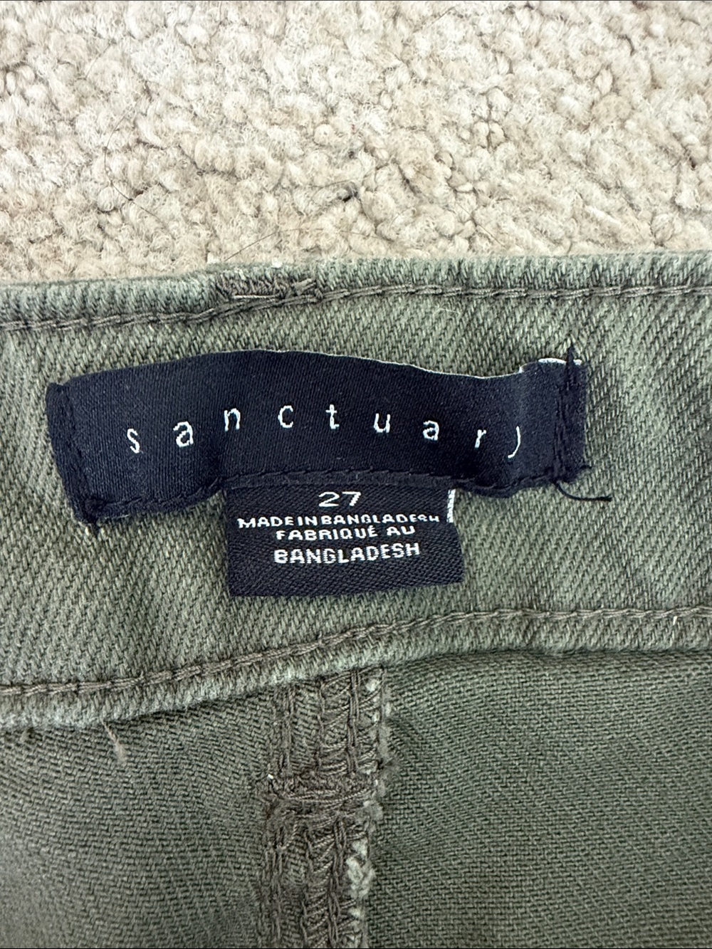 Sanctuary Olive Green Wide-Leg Jeans - Picture 2 of 5